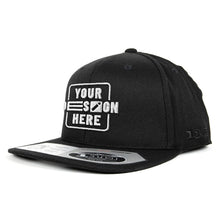 Load image into Gallery viewer, 110F Flat Peak Cap in Black - Embroidered