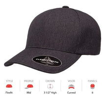 Load image into Gallery viewer, 180 Flexfit Delta Carbon in Melange Charcoal