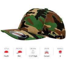 Load image into Gallery viewer, 6277 Camo Flexfit in Green Camo