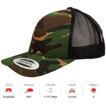 Load image into Gallery viewer, 6606T Camo  Classic Retro Trucker