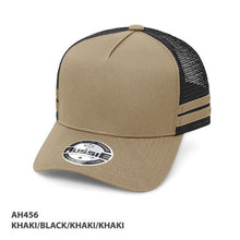 Load image into Gallery viewer, AH456  A-Frame Striped Trucker Cap