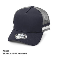 Load image into Gallery viewer, AH456  A-Frame Striped Trucker Cap