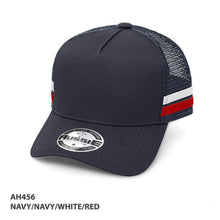 Load image into Gallery viewer, AH456  A-Frame Striped Trucker Cap