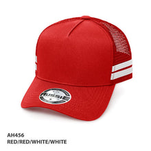 Load image into Gallery viewer, AH456  A-Frame Striped Trucker Cap