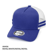 Load image into Gallery viewer, AH456  A-Frame Striped Trucker Cap