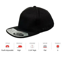 Load image into Gallery viewer, 110F Flat Peak Cap in Black