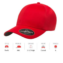 Load image into Gallery viewer, 180 Flexfit Delta Fitted Cap