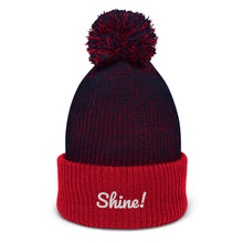 Load image into Gallery viewer, Personalised Embroidered Pom-Pom Beanie Two-Tone