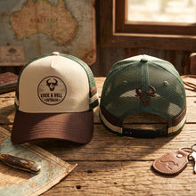 Load image into Gallery viewer, Custom 2 Position Front-Back Embroidered Trucker Cap