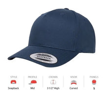 Load image into Gallery viewer, 6607  Yupoong Classic 5 panel Cap
