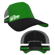 Load image into Gallery viewer, 50 x Custom 2 Position Front / Back Embroidered Trucker Cap
